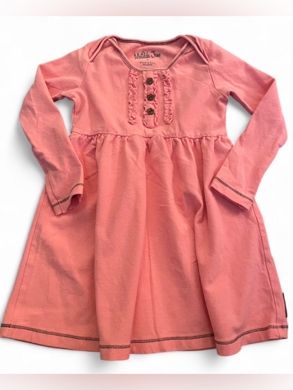 Matilda Jane Pink Long Sleeve Dress Girls Size 4
